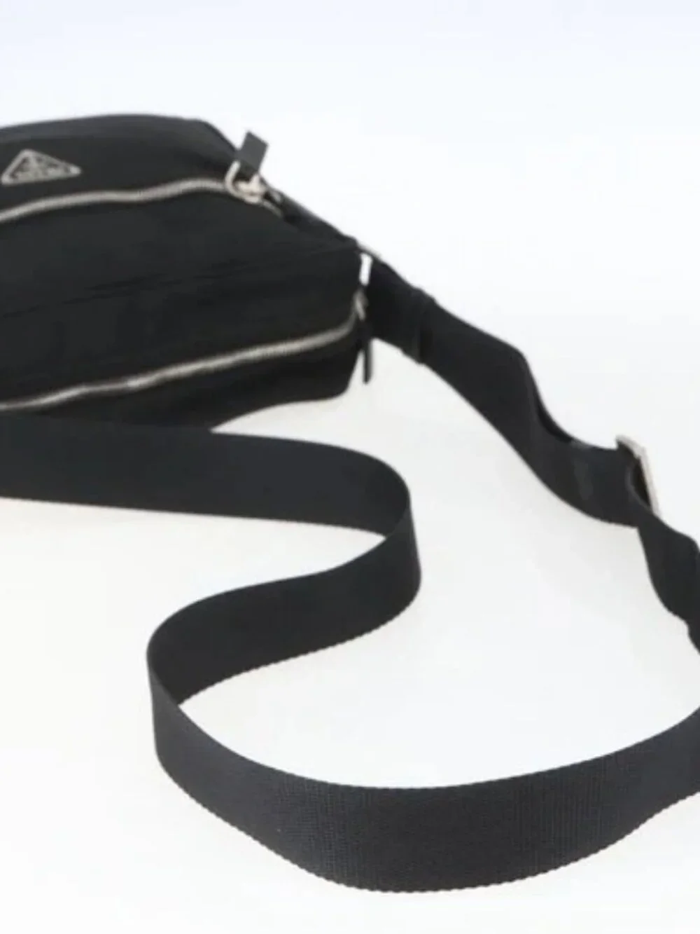 PRADA Shoulder Bag Nylon Black Silver Auth 165034 - Picture 6 of 16